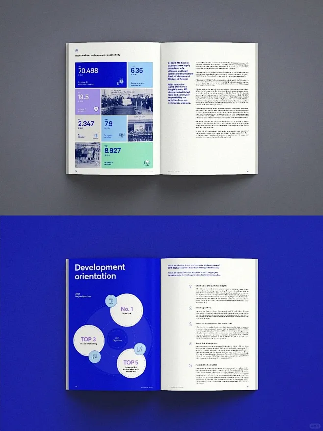 画册设计丨红蓝双色搭配画册设计版式分享～-花瓣网