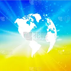 抽象,地球形,地球,黄色,黑色,概念,未来,技术,科学,合伙