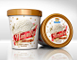 Hercules Ice-Cream. Yummy packaging : New integrated brand identity for «Hercules» products including new packaging concept, visualising 'prime' and 'yummy' taste of the ice-cream. 