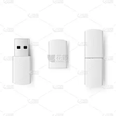 现实的闪存驱动器。电子小玩意孤立在白色背景上。为您的设计模拟模板。矢量图