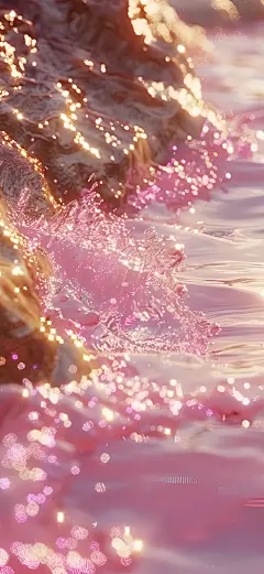 粉色海波纹 壁纸 手机壁纸