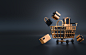 shopping-cart-with-3d-bags-gift-3d-illustration