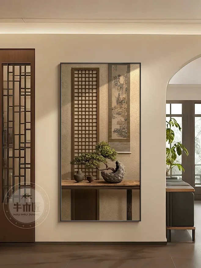 新中式入户门玄关装饰画宋代美学走廊过道挂画禅意茶室布置高级感-tmall.com天猫-花瓣网