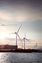 化学工业能源绿色环保风力发电太阳能源建筑工地科技海报PSD素材