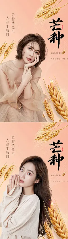 芒种节气系列海报-享设计