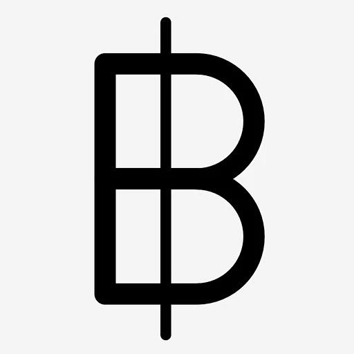 泰铢比特币货币图标_88ICON https://88icon.com 泰铢 比特币 货币 货币符号 泰国-花瓣网