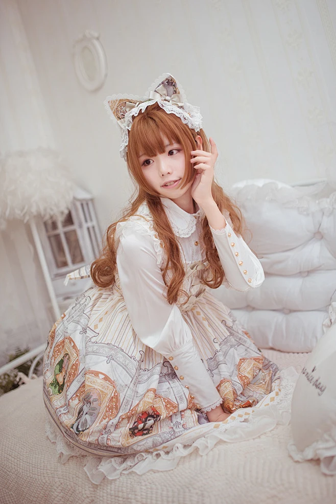 Lolita猫塔罗原创柄图JSK小高腰背带连衣裙桃乐丝之夜DorisNight-淘宝网-3图片_Lolita图片素材-花瓣网