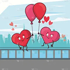 性格,双亲家庭,伦敦城,动物心脏,贺卡,二月,欢乐,绘画插图,城市,都市风景