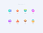 Glass icons   3 icon design notes mic rating photo sale safety star open figmadesign figma pack set icons
