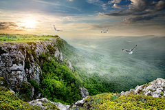 Qing晴子酱采集到背景---山风景