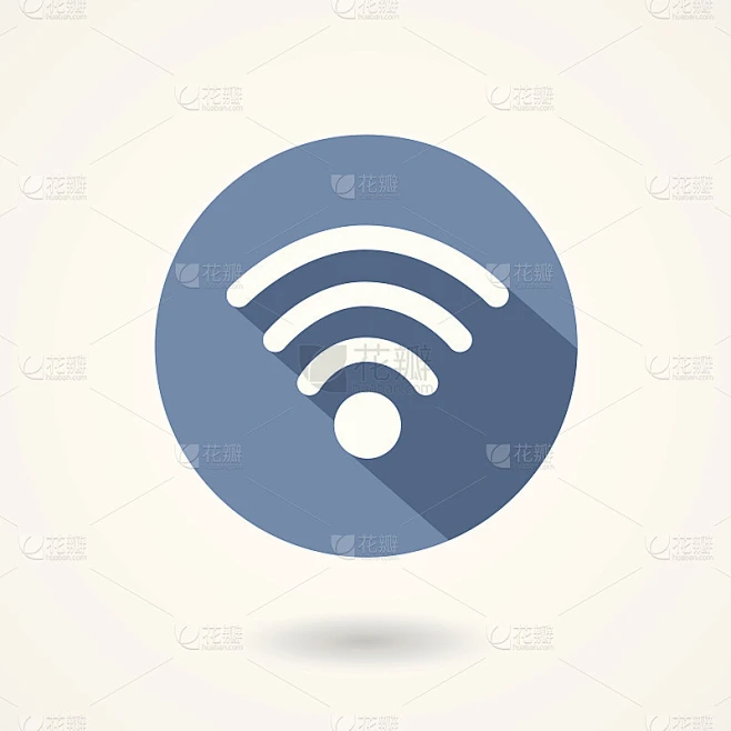 Wi-Fi图标隔离在白色背景