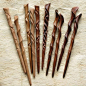 Handmade in Hawaii. These handmade wood hairsticks are the perfect weight and length for just about any style of hair. Made from Hawaiian hardwoods, the hairsticks are "curled" to help keep your hair up. The finished quality and attention to det