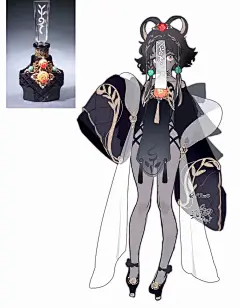 中国人物古风武侠仙侠CG原画插画绘画参考游戏美术素材-优优CG素材社1000 (717)