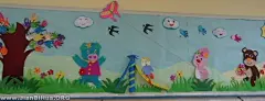 幼儿园小班主题墙布置图片：春来了