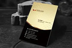 精致圆圈底纹名片