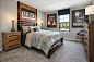 Inspiration for a mid-sized contemporary guest carpeted and gray floor bedroom remodel in Austin with gray walls