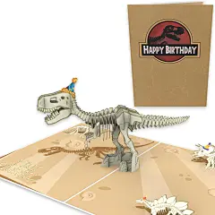 有趣的生日贺卡 | 弹出式霸王龙骨架 - 生日快乐 You Fossil | 3D 恐龙快乐 50 岁生日贺卡 男女 | 兄弟姐妹的厚脸皮生日卡 | 恐龙化石派对