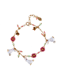 FANTASY GARDEN RABBITS AND WILD FLOWER BRACELET