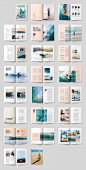 A modern, minimal, magazine, folio or brochure InDesign template. This layout has been designed as a Surfing magazine, but could easily be turned into any sort of sport or adventure theme. A4 AND US LETTER TEMPLATES AND Links to Free Fonts and Photos used