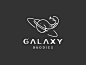 Galaxy Buddies Logo星球咖啡馆素描徽标网格符号标记动物徽标动物好友银河想法徽标想法猫徽标猫徽标设计