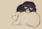 Detail. Pups. Ogata Korin ぐうかわいぃ〜！！尾形光琳のことが好きすぎた江戸時代の絵師のふわふ獺祭書屋 - 光琳画譜