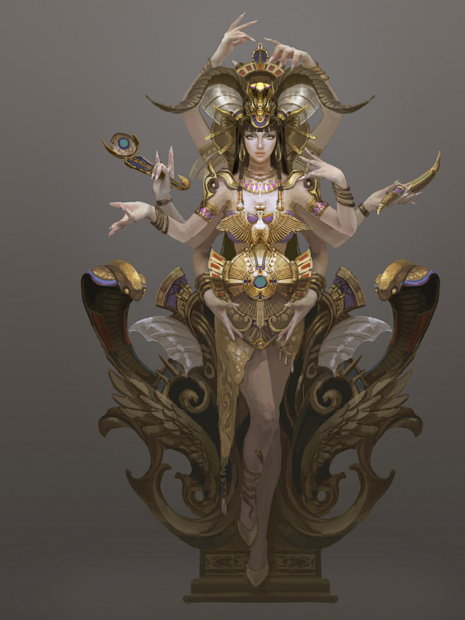 埃及 千手 女角色原画