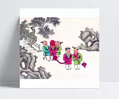 国画儿童|儿童,童子,小孩,孩子,中国画,中国国画,国画,古代人物图..,背景