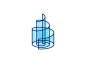 Hyaloid Logo 蛋糕建筑透明蓝色玻璃结构建筑塔螺旋 3d 几何设计矢量 logomark 标志