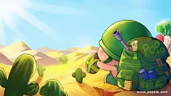 炎炎夏日炮炮兵壁纸【可爱卡通炮炮兵宽屏桌面壁纸】