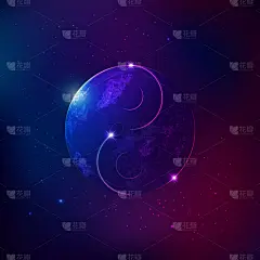 阴阳符,丰,球体,几何形状,环境,平衡,地球形,行星,未来,星系