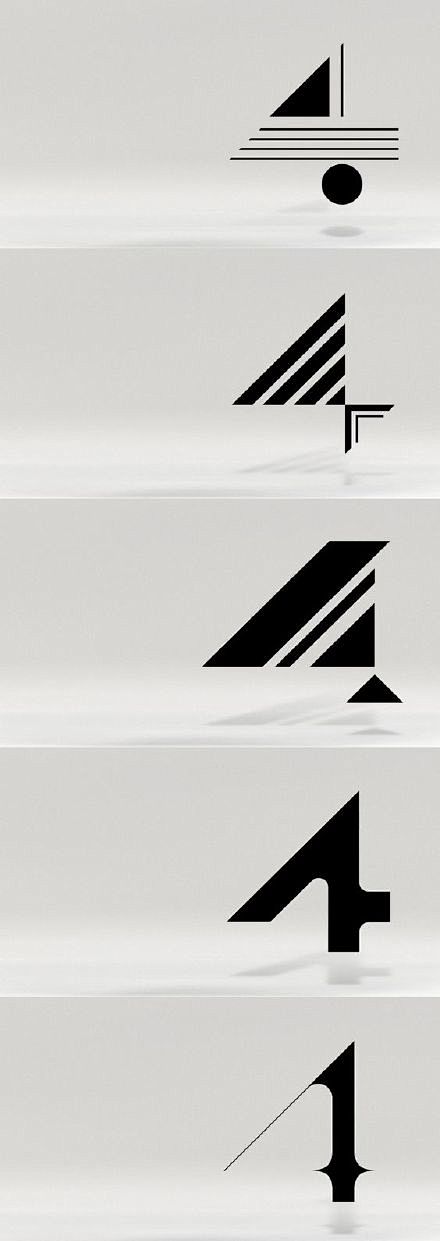 变化多端的数字「4」创意设计，喜欢的朋友...