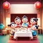 00002-333632936-cartoon rendering,(warm tone),cartoon,clay texture,3d,rending,hazy edge light,HD,highres,panorama,_spring festival,new_year's_ev