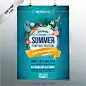 Summer tropical festival poster Free Vector