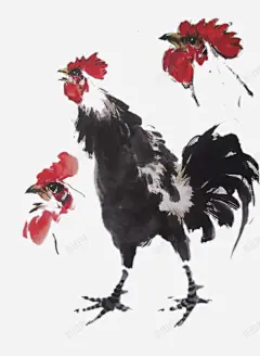 水墨画鸡 免费下载 页面网页 平面电商 创意素材