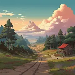 AI绘画宫崎骏风格绘画midjourney