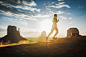 Caucasian man running in Monument Valley, Utah, United States by Gable Denims on 500px