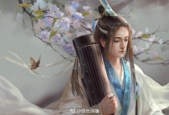 一米阳光三寸暖采集到古风-美男+手绘