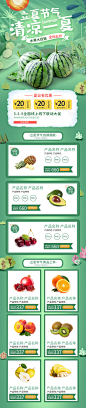 【源文件下载】 电商首页 淘宝首页 促销 优惠 水果 西瓜 菠萝设计作品 设计图集