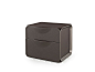 Wooden bedside table with drawers MILANO | Bedside table by Turri