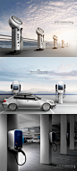 电动汽车充电桩科技未来宣传海报banner广告设计PSD分层素材模版 - 设汇