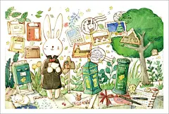 momicafe猫的天空之城手绘插画明信片-猫空第六届插画比赛8款可选-tmall.com天猫