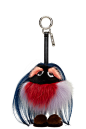 Fendi - Navy Fur Mum Keychain