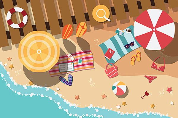 Beach - Flat Design ...