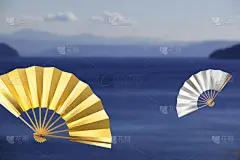 海洋,扇子,折扇,可折叠的,自然,休闲活动,水平画幅,快乐,日本,早晨