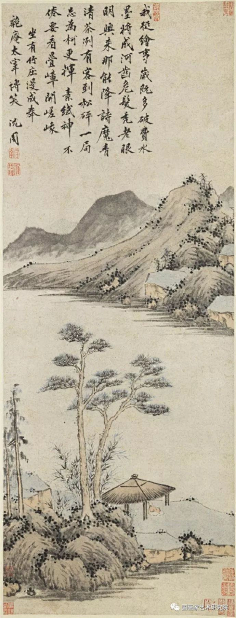 行舟】人物山水 小品欣赏 | 明|沈周(1427～1509)字启南,号石田