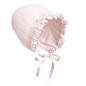 Baby Girls Pink Hand-Smocked Bonnet, Sarah Louise, Girl