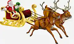 立体驯鹿车圣诞老人动漫人物