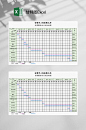 安顺市人民医院儿科绿方格清新甘特图Excel-众图网