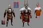 Armor sets#1, Mikhail Rakhmatullin : Some armor sets I made for "Catacomb hero" mobile game a year and half ago