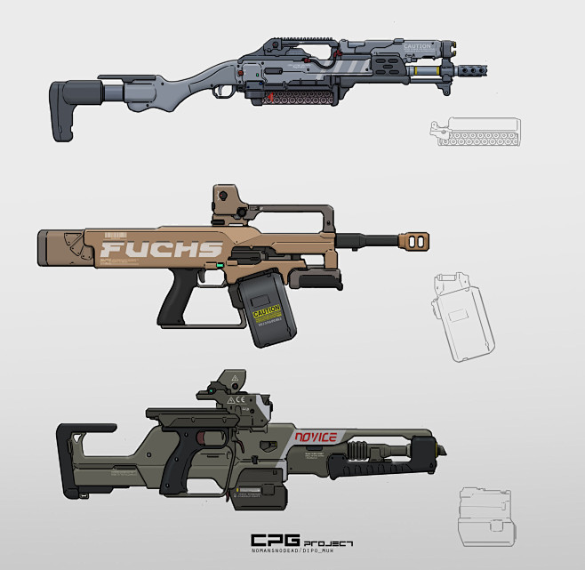Cyberpunk guns